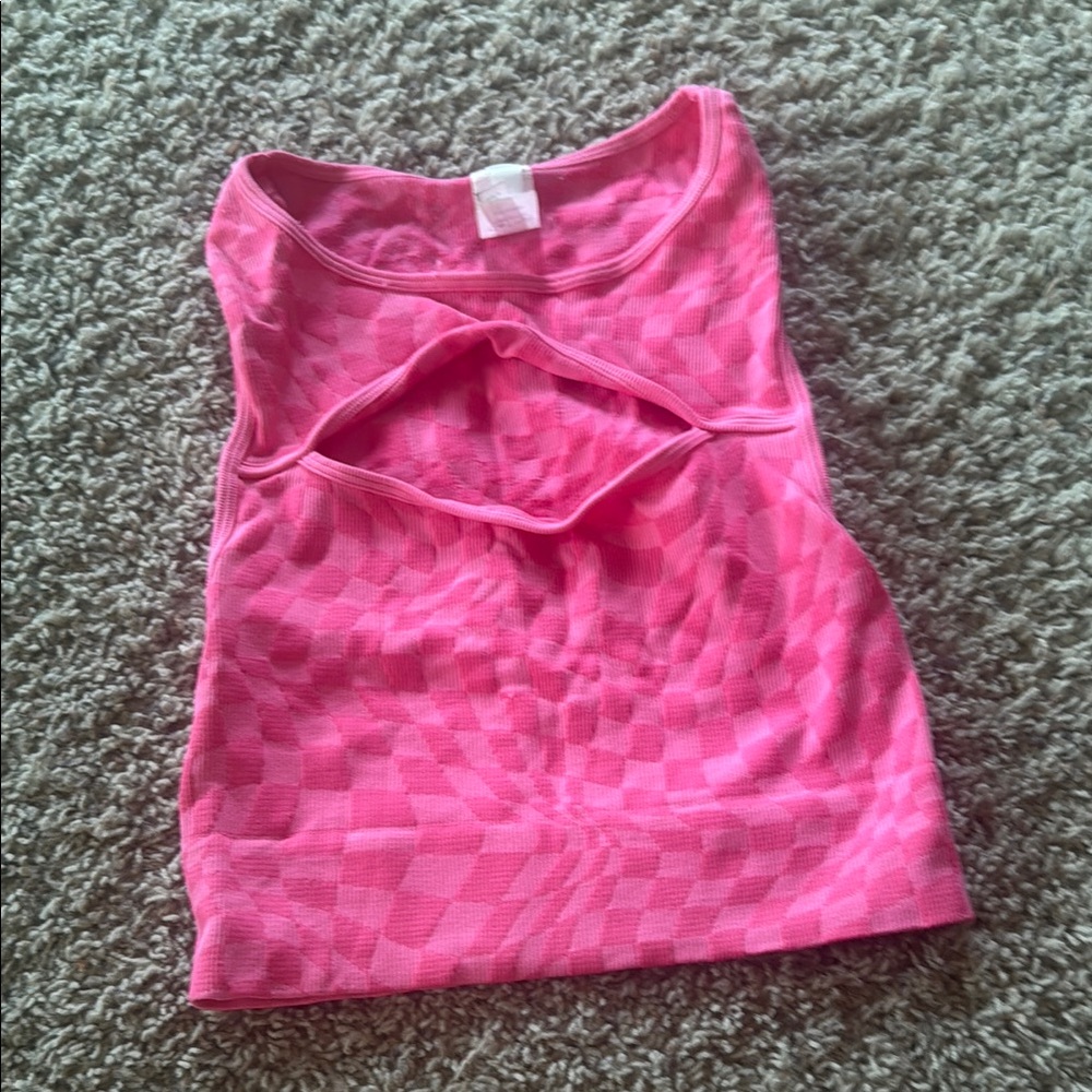Nikibiki Pink Checkered Crop Top